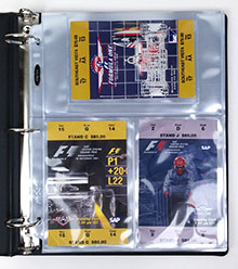 US Grand Prix tickets in a BCW 3-Pocket Photo Pages
