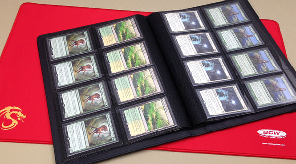 BCW 8-Pocket Page Pro-Folio LX Black with Magic cards